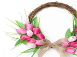 Flower Wreath Front Door Easter Wreath Fadeproof Artificial Spring Wreath for Indoor Outdoor Home V1294-YM0901-3115250115611