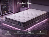 Levitex Single Mattress 2 Rows Edge Support for Deep Sleep 5-Zone Ergonomic Pocket Spring Breathable MATTRESS-F-NEX-30-S