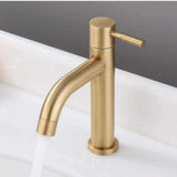 Brushed faucet, single cold water faucet, stainless steel waterfall bathroom sink faucet, bathroom V1369-AZ3-W-03777