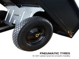 Kartrite Heavy Duty Dump Cart 270kg Capacity Pneumatic Tyres Quick Release Pedal Removable Tail TLY-SPR-39C-BK