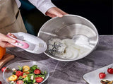 Salad Spinner Fruit and Vegetable Dryer with Milky Liner V1263-JX-5379