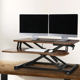 Artiss Standing Desk Riser Height Adjustable Rustic Brown 80CM HASD-B-S28-RB