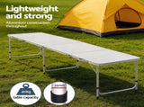 Weisshorn 7pc Camping Table Chair Set Outdoor Folding Aluminium Portable Picnic ALU-FOLD-BGX6-MDF-240