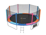 Everfit 14FT Kids Trampoline Rebounder with Enclosure Net Storage Bag TRAMPO-C-14FT-MC-ABC