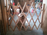 Pet Gate Retractable Adjustable Dog Sliding Door Wood Indoor Dog Gate Doorway Stairs Pet Puppy V1294-YM0717-10034502