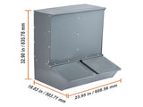 Hog Feeder 3.7 Bushel Metal Double Door Pig Feeder Feeding up to 8 Hogs V952-SCWSQLMZWSQ2L3DL0V0