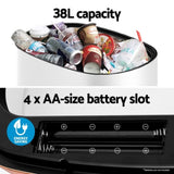 Devanti 38L Motion Sensor Bin Rubbish Automatic White SB-40L-S06-WH