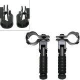 2 Pieces, Folding Motorcycle Footrests, 90 Degree Foldable Rear Pedal Steps with 31-33 mm Clamp, V1189-LC-QP-00724