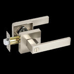 Door Handle Set Lever Privacy Function Square Satin Nickel V63-837401