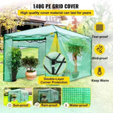 12'x 8'x 8' Pop-Up Greenhouse, Set Up in Minutes, Portable Greenhouse with Doors & Windows. High V952-ZDBXSHYW-128814R5V0