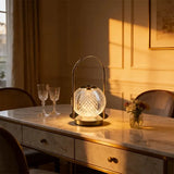 French Light Luxury Portable Crystal Ambient Light, Touch 3-Color Dimming USB Rechargeable, Bedroom V1232-WHTD-001