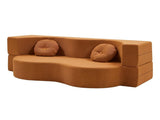 Artiss Folding Sofa Bed Floor Couch 2-in-1 Convertible Futon Loveseat Orange SB-B-SOFA-FD-OR