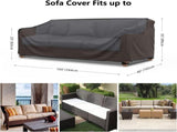 Waterproof Garden Bench Cover for 2 Seater Bench Black, 264 x 102 x 89 cm V1237-ZY-818-126
