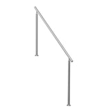 Handrails for Outdoor Steps, 70.9 in/ 180cm Length Stair Hand Rail Kit, Transitional Stainless Steel V952-BXGSLZFS180C0LCPKV0