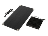 Solar Panel Fan Kit 20W Powered Mini Portable for Greenhouse Chicken Coop Pet House Window Exhaust V1294-YM0703-3114230026211