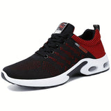 Men's Fashion Sneakers with Breathable Mesh and Cushioned Sole - Black - Size 9 V1106-M-SHOE-7290-BLAC-9AU9EU42