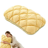 Mellow Sleep Pillow Puff, Pineapple Bun Fluffy Quilted Bed Pillow for Hot Sleepers, Cooling V1107-115-95843-WHT