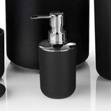 Trash Can Toothbrush Holder Set Toilet Brush Soap Box Lotion Dispenser Black Hotel Bathroom V1294-YM0703-3112230004411