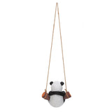 Panda Swing Statue Resin Animal Garden Outdoor Statue for Patio Yard Lawn Home Office V1294-YM0523-3111210393511