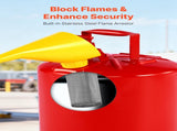 Safety Gas Can, 19 L Type I Red Safety Can for Gasoline with Stainless Steel Flame Arrester, V952-IXAQGHSJS5JL94ZJ9001V0