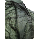 Plus Size Quilted Jacket Zip Up Classic Padded Flight Flying Winter Big & Tall - Green V563-BR-BJACK-BTLGRN-6XL