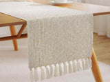 72 Inches Long Rustic Farmhouse Dresser Runners for Bedroom, Fall Table Decor, Bridal Shower, Burlap V1366-AZ2-W-13282