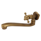 Antique Garden Faucet with Extended Spout Antifreezing Copper Wall Mount Single Cold Water Tap for V1294-YM0706-3112230063011