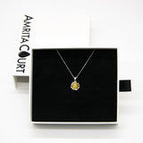 Gift Box - Aroma Necklace White Gold - Planet Jovian Gold Purify Oil Blend V760-GBAJ - 4