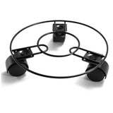 2Pcs Flower Pot Moving Tray with Wheels Metal Holder for Indoor and Outdoor Flower Pots V1370-AZ4-14898