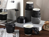 360x Triple Wall Paper Coffee Cups w/Lids Disposable Takeaway Bulk in Black V563-PA0812-15L-24QTY-1BOX