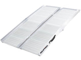 EQUIPMED 123cm Portable Folding Aluminium Access Ramp 272kg Rated, Silver, for Wheelchair, Mobility V219-HELRMPEQ13KA