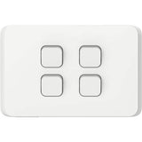 Iconic Series250V 4 Horizontal Switches, White V1202-V1-CLI3044HAVW
