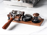 Solid wood espresso tamper - Adjustable height 51-58 mm Coffee tamper and portafilter holder V1259-DP01-BO-386