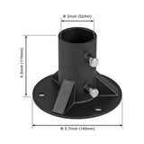 2" Base Flange,Chain Link Fence Pole Floor Flange, Heavy Solid Fence Post Concrete Mount for Holding V1192-AZ-W-3527