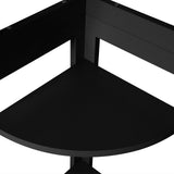 Levede 5 Tier Corner Shelf Wooden Storage Black BO1013-BK