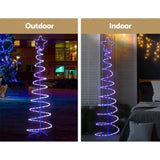 1.88M Christmas Lights Tree 288 LED Decorations Jingle Jollys XMAS-MOT-TREE-18-MC