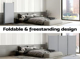 Artiss 3 Panel Room Divider Set of 2 Folding Privacy Screen Fabric Room Separator Partition Grey RD-D-PLY-260-GYX2