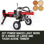 Baumr-AG 20 Ton Electric Log Splitter 20T Heavy-Duty Wood Cutter Hydraulic Fire Wood Block Axe V219-LGSELEBMRATN2