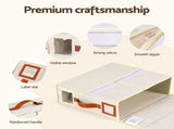 Artiss Bed Sheet Organisers Box 8Pcs Storage King Size Bedding Foldable Beige BSO-DIY-PAP02-BGX8