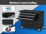 Giantz 13 Drawer Tool Box Cabinet Chest Toolbox Storage Garage Organiser Black TB-13DR-103-BK