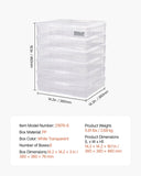 Scrapbook Paper Storage 6 Pack Stackable Plastic Board Game Boxes Clear Case V952-JTZCCHTZBHTCADQZDV0