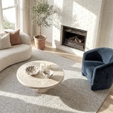 Nobu Round Sculptural Stone Coffee Table - Natural Stone 100cm V355-IA-CT-NOB-NST100