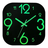 Glow in Dark Wall Clock Wooden 12 Inch Square Silent Battery Operated Rustic Luminous Wall Clock for V1294-YM0901-3115250017011