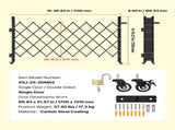 Single Folding Security Gate, Lockable Scissor Gate with 360 degree Swivel Casters, Outdoor V952-GZDZDAQM5157ODKJ1001V0