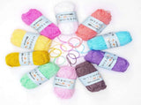 10-pack Cotton Knitting Crochet Yarn, 49m per roll, MultiColor V1237-ZY-506-0282