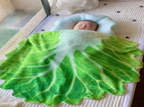 Cute Cabbage-Shaped Fleece Blanket Fun and Cozy Throw for Naps, Office Use, Air Conditioning, or V888-ELOSUNG43138