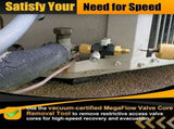 HVAC Valve Core Removal Tool, 1/4 Inch Vacuum-Rated Valve Core Removal Tool,Works with All V1370-AZ4-07646