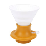 Pour Over Coffee Dripper Heat Proof Portable Ceramic Immersion Dripper for Manual Brew Maker Yellow V1294-YM0901-3118250197912
