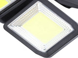 3 Heads Outdoor Solar Wall Light with Remote Control Motion Sensor 3 Lighting Modes Waterproof Wide V1294-YM0901-3119240045311