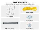 Hand Crank Tarp Roller Kit, 1.6-2.6 m Wide, Aluminum Alloy, Manual Cab Level Dump Truck Tarp Roller V952-KCGTTJHJ6010496T3V0